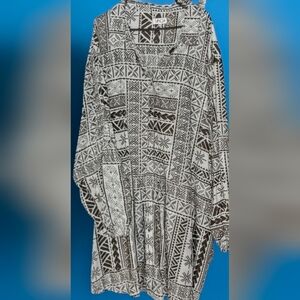 Tanoa Poly Tribal Design Long Sleeve Dress-Shirt